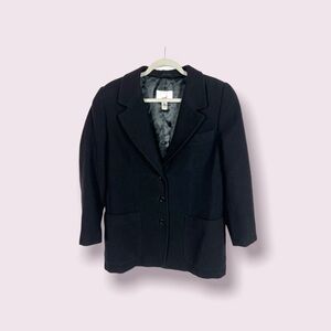 Mondi wool black blazer with shoulder pads‎